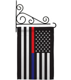 US Thin Red and Blue Line - Military Americana Vertical Impressions Decorative Flags HG140912 Made In USA