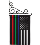 US Thin Blue Green Red Line - Military Americana Vertical Impressions Decorative Flags HG140913 Made In USA