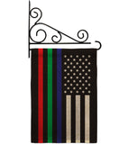 US Thin Blue Green Red Line - Military Americana Vertical Impressions Decorative Flags HG140913 Made In USA