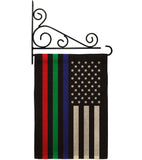 US Thin Blue Green Red Line - Military Americana Vertical Impressions Decorative Flags HG140913 Made In USA