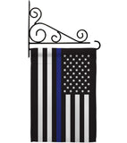 Thin Blue Line - Military Americana Vertical Impressions Decorative Flags HG140914 Made In USA