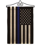 Thin Blue Line - Military Americana Vertical Impressions Decorative Flags HG140914 Made In USA