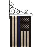 Thin Blue Line - Military Americana Vertical Impressions Decorative Flags HG140914 Made In USA