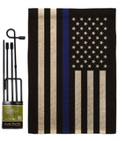 Thin Blue Line - Military Americana Vertical Impressions Decorative Flags HG140914 Made In USA