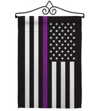 US Thin Purple Line - Military Americana Vertical Impressions Decorative Flags HG140922 Made In USA