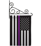 US Thin Purple Line - Military Americana Vertical Impressions Decorative Flags HG140922 Made In USA