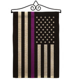 US Thin Purple Line - Military Americana Vertical Impressions Decorative Flags HG140922 Made In USA