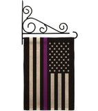 US Thin Purple Line - Military Americana Vertical Impressions Decorative Flags HG140922 Made In USA