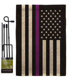 US Thin Purple Line - Military Americana Vertical Impressions Decorative Flags HG140922 Made In USA