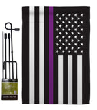 US Thin Purple Line - Military Americana Vertical Impressions Decorative Flags HG140922 Made In USA