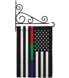 US Thin Blue Green Red Line - Military Americana Vertical Impressions Decorative Flags HG140923 Made In USA