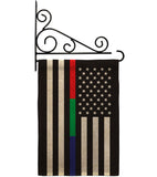 US Thin Blue Green Red Line - Military Americana Vertical Impressions Decorative Flags HG140923 Made In USA