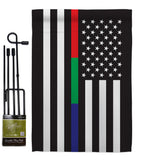 US Thin Blue Green Red Line - Military Americana Vertical Impressions Decorative Flags HG140923 Made In USA