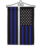 US Thin White Line - Military Americana Vertical Impressions Decorative Flags HG140924 Made In USA