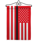 US Thin Black Line - Military Americana Vertical Impressions Decorative Flags HG140925 Made In USA