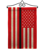 US Thin Black Line - Military Americana Vertical Impressions Decorative Flags HG140925 Made In USA