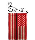 US Thin Black Line - Military Americana Vertical Impressions Decorative Flags HG140925 Made In USA