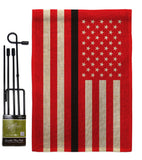 US Thin Black Line - Military Americana Vertical Impressions Decorative Flags HG140925 Made In USA