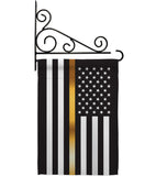 US Thin Gold Line - Military Americana Vertical Impressions Decorative Flags HG140926 Made In USA