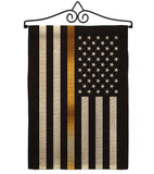 US Thin Gold Line - Military Americana Vertical Impressions Decorative Flags HG140926 Made In USA