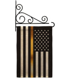 US Thin Gold Line - Military Americana Vertical Impressions Decorative Flags HG140926 Made In USA