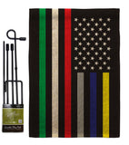 US First Responders Line - Military Americana Vertical Impressions Decorative Flags HG140927 Made In USA