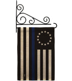 Betsy Ross Blue Line - Military Americana Vertical Impressions Decorative Flags HG140928 Made In USA