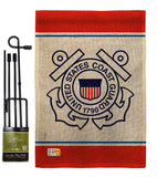 US Coast Guard - Military Americana Vertical Impressions Decorative Flags HG170032 Made In USA