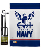 America Navy - Military Americana Vertical Impressions Decorative Flags HG170033 Made In USA