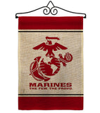 US Marine Corps - Military Americana Vertical Impressions Decorative Flags HG170035 Made In USA