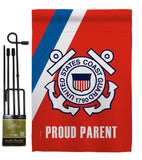 Proud Coast Guard Parent - Military Americana Vertical Impressions Decorative Flags HG170037 Made In USA