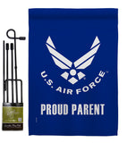 Proud Air Force Parent - Military Americana Vertical Impressions Decorative Flags HG170039 Made In USA