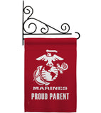 Proud Marine Parent - Military Americana Vertical Impressions Decorative Flags HG170040 Made In USA