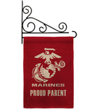 Proud Marine Parent - Military Americana Vertical Impressions Decorative Flags HG170040 Made In USA