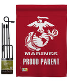 Proud Marine Parent - Military Americana Vertical Impressions Decorative Flags HG170040 Made In USA