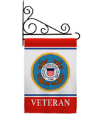 Coast Guard Veteran - Military Americana Vertical Impressions Decorative Flags HG170042 Made In USA