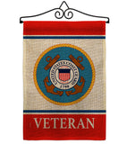 Coast Guard Veteran - Military Americana Vertical Impressions Decorative Flags HG170042 Made In USA