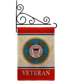 Coast Guard Veteran - Military Americana Vertical Impressions Decorative Flags HG170042 Made In USA