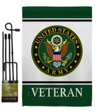 Army Veteran - Military Americana Vertical Impressions Decorative Flags HG170043 Made In USA