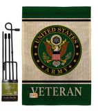 Army Veteran - Military Americana Vertical Impressions Decorative Flags HG170043 Made In USA