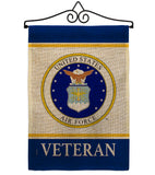 Air Force Veteran - Military Americana Vertical Impressions Decorative Flags HG170044 Made In USA