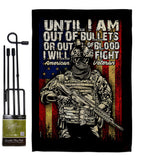 Out Of Bullets - Military Americana Vertical Impressions Decorative Flags HG183070 Made In USA