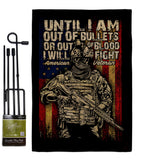 Out Of Bullets - Military Americana Vertical Impressions Decorative Flags HG183070 Made In USA