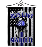 Blue Lives Matter - Military Americana Vertical Impressions Decorative Flags HG192286 Made In USA