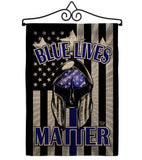 Blue Lives Matter - Military Americana Vertical Impressions Decorative Flags HG192286 Made In USA