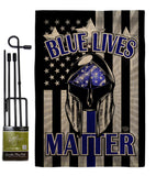 Blue Lives Matter - Military Americana Vertical Impressions Decorative Flags HG192286 Made In USA