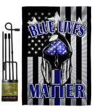 Blue Lives Matter - Military Americana Vertical Impressions Decorative Flags HG192286 Made In USA