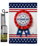 Veterans Day - Military Americana Vertical Impressions Decorative Flags HG192329 Made In USA