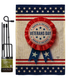 Veterans Day - Military Americana Vertical Impressions Decorative Flags HG192329 Made In USA