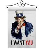 I Want You - Military Americana Vertical Impressions Decorative Flags HG192348 Made In USA